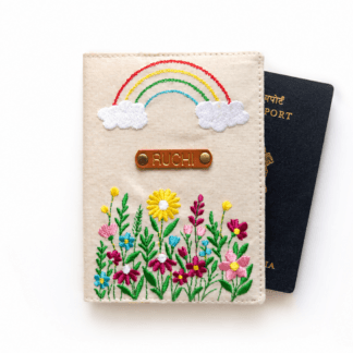 Rainbow Passport Cover Bright Plain Background Image