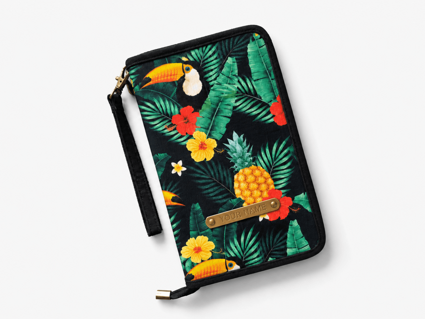 Tropical Zip-Around Family Travel Document Organizer