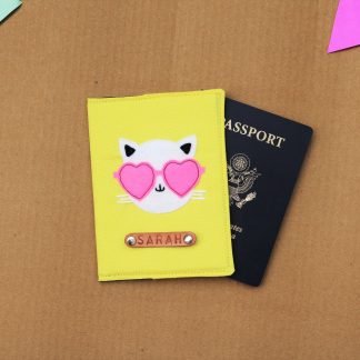 Fabric Cat Passport Cover