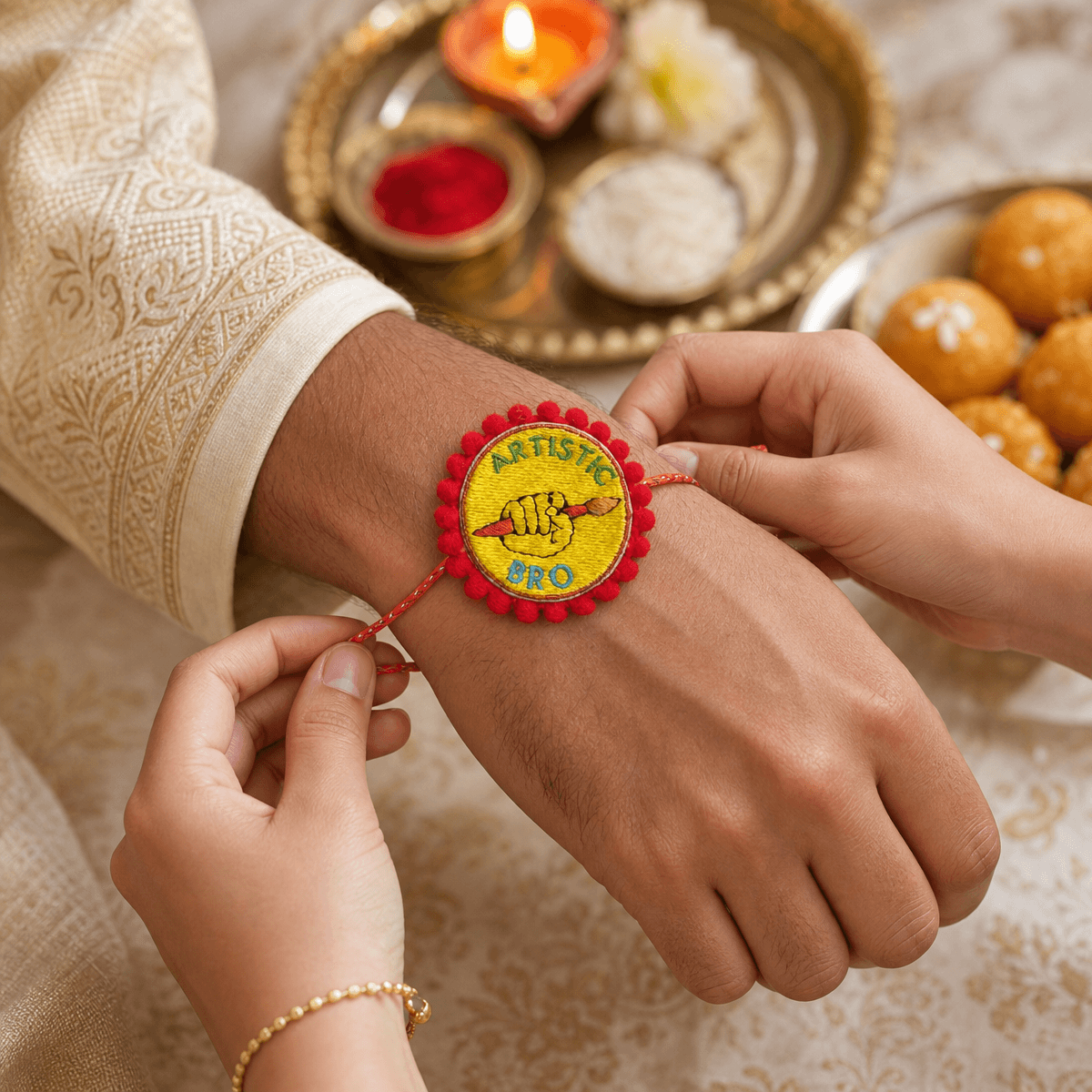 Artist painter Rakhi for brother - Image 3
