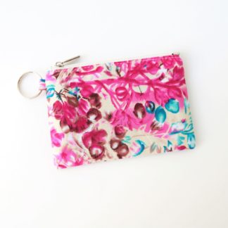 Pink Floral Credit Card Pouch