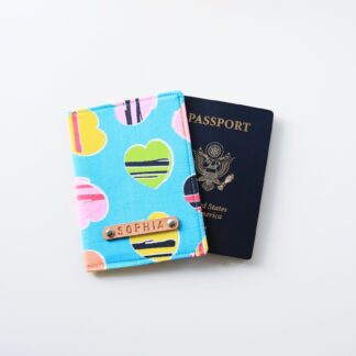 Sky Blue Personalized Passport Holder