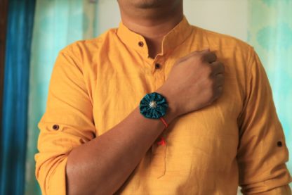 Blue Hanmade Rakhi Atut Bandhan