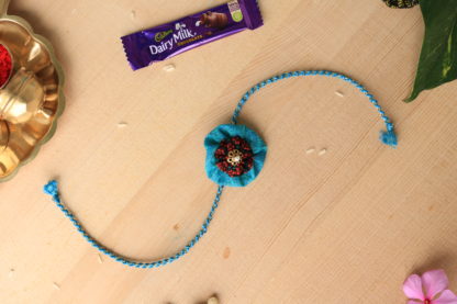 Blue Handmade Fabric Rakhi