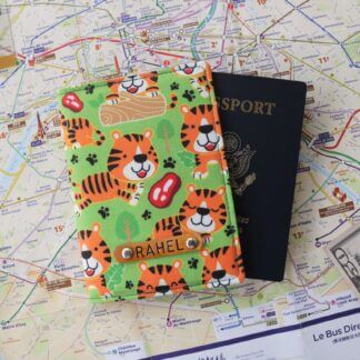 Tiger Print Passport Wallet for Baby