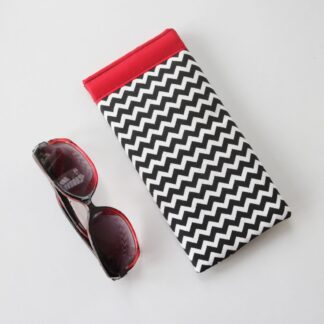 Black Chevron Sunglasses Fabric Cover