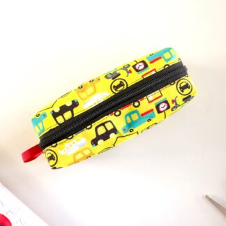 Yellow Car Pencil Pouch for Boys