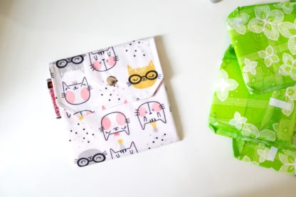 Menstrual Pad Pouch Cat Print