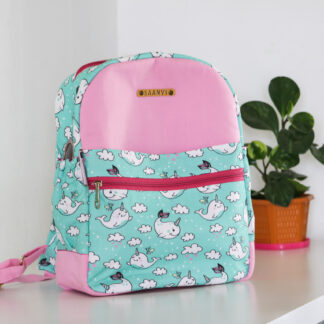 Narwhal Turquoise School Bag for kids