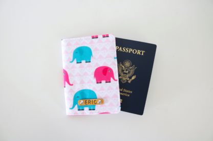 Baby Elephant Pink Passport Cover