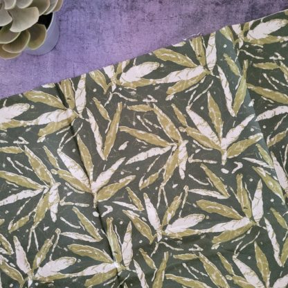Green Leaf Fabric Print