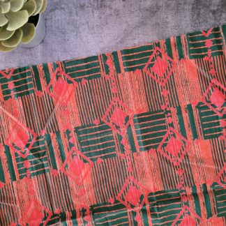 Red Abstract Fabric Print