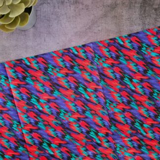 Red Violet Abstract Fabric Print