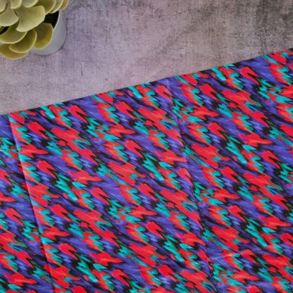Red Violet Abstract Fabric Print