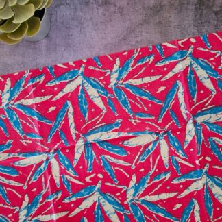 Red Leaf Fabric Print