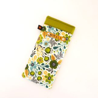 Green Floral Handmade Fabric Glasses Case