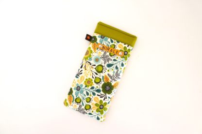 Green Floral Handmade Fabric Glasses Case