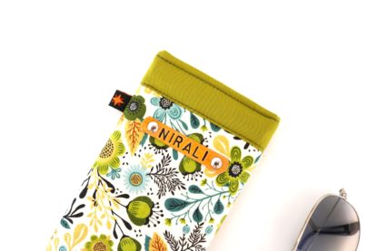 Green Floral Handmade Fabric Glasses Case