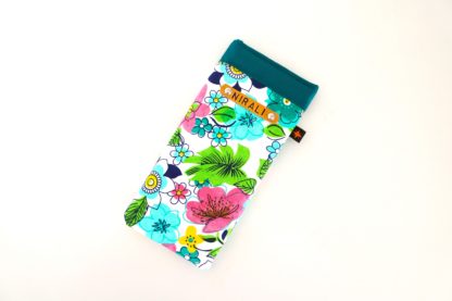 Green Floral Padded Sunglasses Pouch