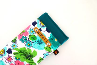 Green Floral Padded Sunglasses Pouch