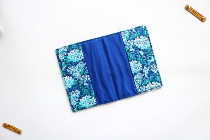 Blue Abstract Floral Passport Cover