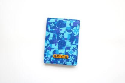 Blue Floral Abstract Passport Cover