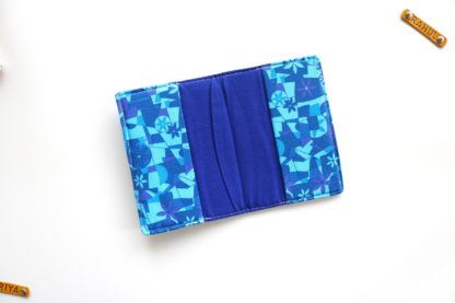 Blue Floral Abstract Passport Cover