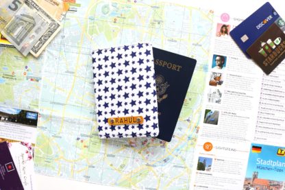 Blue Star Personalized Passport Cover