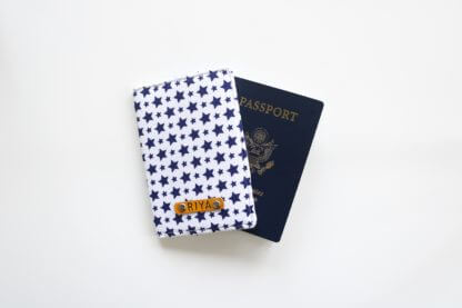Blue Star Personalized Passport Cover