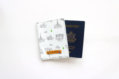 Eiffel Tower Pastel Green Passport Cover