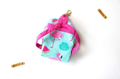 Flamingo Small Backpack Keychain for Girls