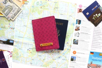 Maroon Passport Cover for Mens