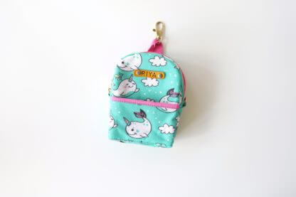 Narwhal Turquoise Tiny Backpacks for kids Whale Unicorn