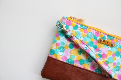 Womens Wristlet Clutch bag with Personalized Name
