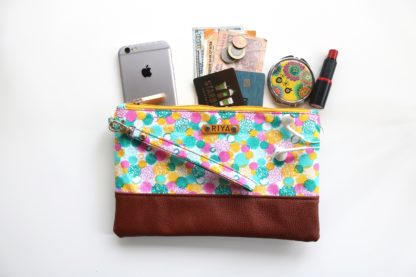 Womens Wristlet Clutch bag with Personalized Name