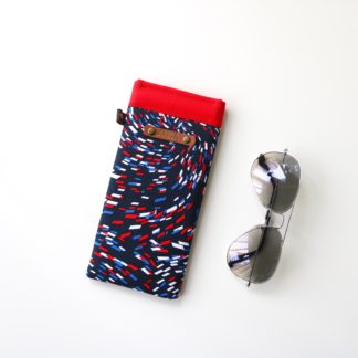 Abstract Navy Blue Eye Specs Case