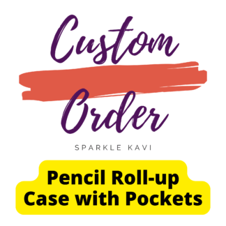 Custom Order - Pencil Roll-up Case with Pockets