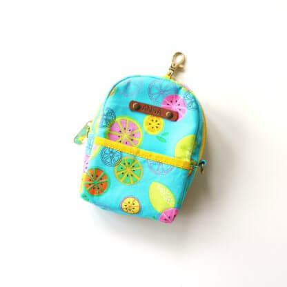 Lemon Print Small Backpack