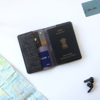 Mens Black Passport Cover