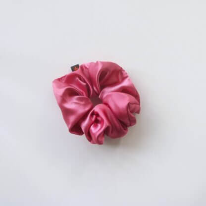 Dusty Pink Plain Satin Scrunchies