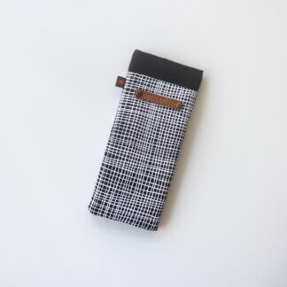 Black Fabric Goggle Case with Soft Fleeced