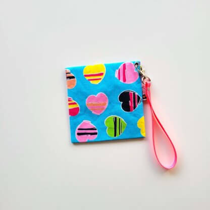 Heart Print Pad Pouch