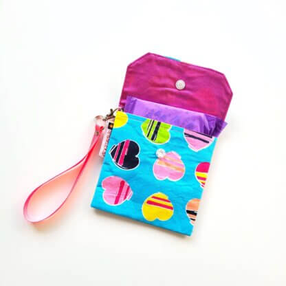 Heart Print Pad Pouch