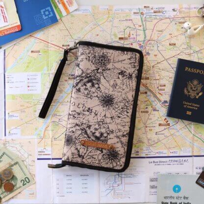 Ancient World Map Family Passport Wallet