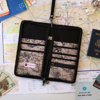 Ancient World Map Family Passport Wallet