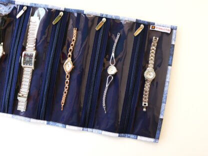 Blue square Watch organizer for Him