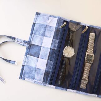 Blue square Watch organizer for Him