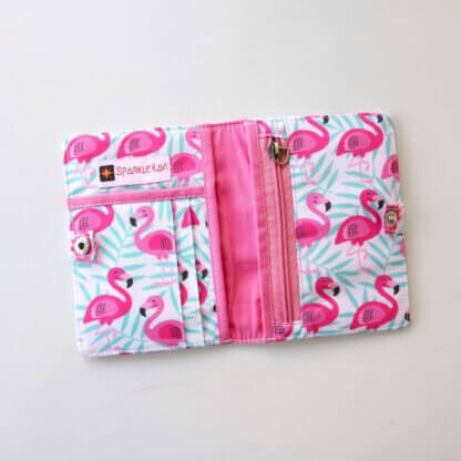 Flamingo Print Passport Travel Wallet