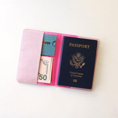 Personalized Unicorn Passport Holder Pink
