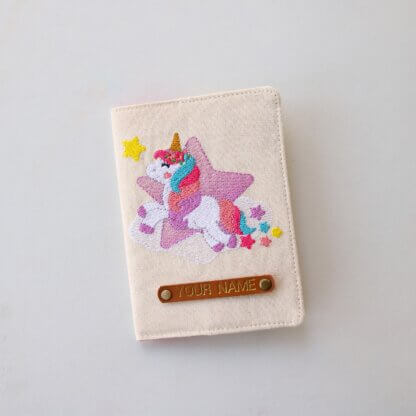 Monogram Unicorn Passport Cover Beige